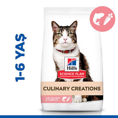 Hill’s SCIENCE PLAN Culinary Creations Somonlu ve Havuçlu Yetişkin Kedi Maması 10 Kg 