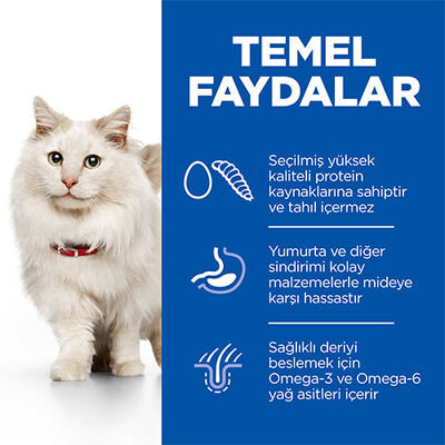 Hill’s SCIENCE PLAN Hypoallergenic Yumurta ve Böcek Proteinli Tahılsız Yetişkin Kedi Maması 7 Kg 