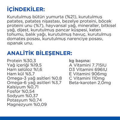 Hill’s SCIENCE PLAN Hypoallergenic Yumurta ve Böcek Proteinli Tahılsız Yetişkin Kedi Maması 7 Kg 