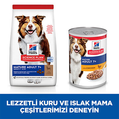 Hill’s SCIENCE PLAN Mature Adult 7+ Medium Lamb & Rice Orta Irk Kuzulu Yaşlı Köpek Maması 14 Kg 