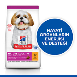Hill’s SCIENCE PLAN Mature Adult 7+ Small & Mini Chicken Küçük Irk Tavuklu Yaşlı Köpek Maması 1,5 Kg - Thumbnail