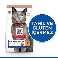 Hill’s SCIENCE PLAN No Grain Mature Adult 7+ Tavuklu Tahılsız Yaşlı Kedi Maması 1,5 Kg - Thumbnail