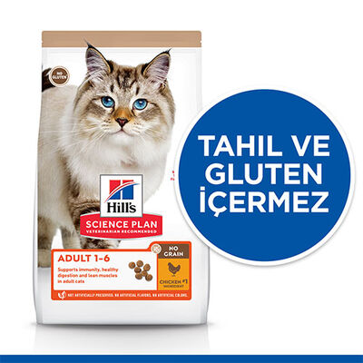 Hill’s SCIENCE PLAN No Grain Tavuklu Tahılsız Yetişkin Kedi Maması 1,5 Kg 