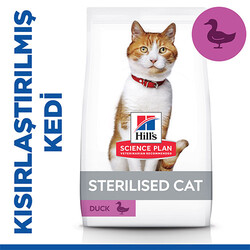 Hill’s SCIENCE PLAN Sterilised Ördekli Kısırlaştırılmış Kedi Maması 10 Kg - Thumbnail