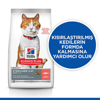 Hill’s SCIENCE PLAN Sterilised Somon Balıklı Kısırlaştırılmış Kedi Maması 1,5 Kg 