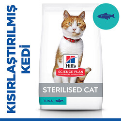 Hill's Science Plan - Hill’s SCIENCE PLAN Sterilised Tuna Balıklı Kısırlaştırılmış Kedi Maması 10 Kg 
