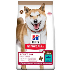  - Hill's Adult Medium No Grain Tuna Orta Irk Tahılsız Ton Balıklı Yetişkin Köpek Maması