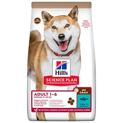 Hill's Adult Medium No Grain Tuna Orta Irk Tahılsız Ton Balıklı Yetişkin Köpek Maması