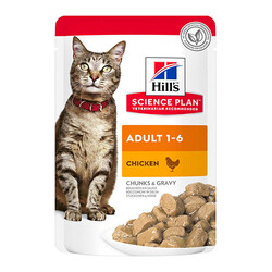 Hill's Science Plan - Hill’s SCIENCE PLAN Chunks Gravy Pouch Tavuklu Yetişkin Kedi Konservesi 85 Gr