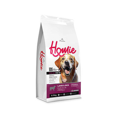 Homie Kuzulu ve Pirinçli Düşük Tahıllı Yetişkin Köpek Maması 3,75 Kg 