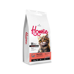 Homie - Homie Mother & Baby Anne ve Bebek Kediler İçin Somonlu Kedi Maması 1,5 Kg 