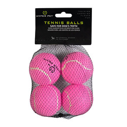 Hyper Pet - Hyper Pet 4'lü Pembe Tenis Topu Orta Boy 6,5 Cm 