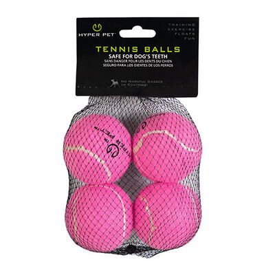 Hyper Pet 4'lü Pembe Tenis Topu Orta Boy 6,5 Cm 