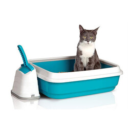 İmac - İmac Duo Cat Açık Kedi Tuvaleti Turkuaz 