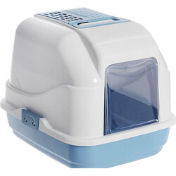 Imac - İmac Easy Cat Kapalı Kedi Tuvaleti Mavi 50x40x40 Cm 