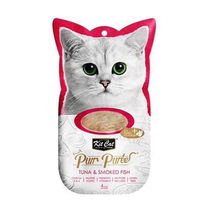 Kit Cat Purr Puree Likit Balıklı Kedi Ödülü 4x15 Gr