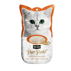 Kit Cat - Kit Cat Purr Puree Likit Tavuklu Kedi Ödülü 4x15 Gr