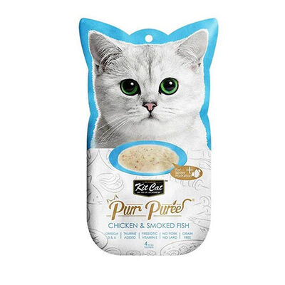 Kit Cat Purr Puree Likit Tavuklu Kedi Ödülü 4x15 Gr