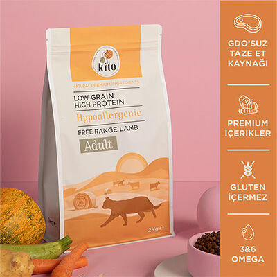 Kito Doğal Besi Kuzu Etli Yetişkin Kedi Maması 2 Kg 