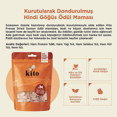 Kito Dondurularak Kurutulmuş Hindi Göğüs Köpek Ödülü 30 Gr 