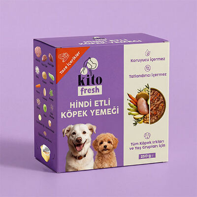 Kito Fresh Hindi Etli Hipoalerjenik Taze Köpek Yemeği 250 Gr 