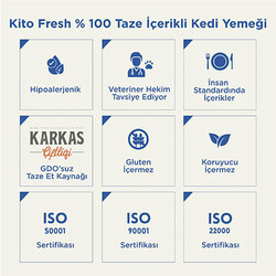 Kito Fresh Kuzu Etli Hipoalerjenik Taze Kedi Yemeği 80 Gr - Thumbnail