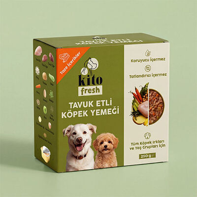 Kito Fresh Tavuk Etli Hipoalerjenik Taze Köpek Yemeği 250 Gr 