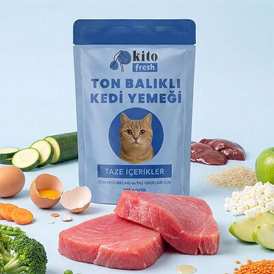 Kito Fresh Ton Balıklı Hipoalerjenik Taze Kedi Yemeği 80 Gr 