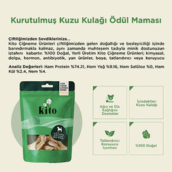 Kito Kurutulmuş Kuzu Kulak Köpek Ödülü 100 Gr - Thumbnail