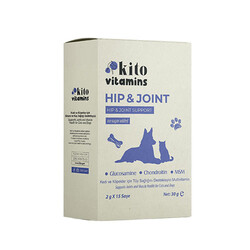 Kito - Kito Vitamins Hip & Joint Kedi ve Köpek Eklem Destekleyici Multivitamini 2x15 Gr 