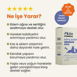Kito Vitamins Hip & Joint Kedi ve Köpek Eklem Destekleyici Multivitamini 2x15 Gr - Thumbnail
