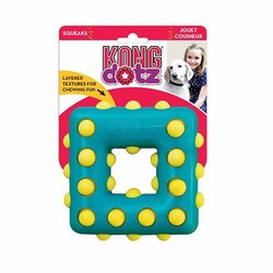 Kong - Kong Dotz Kauçuk Kare Köpek Oyuncağı 10 Cm Small 