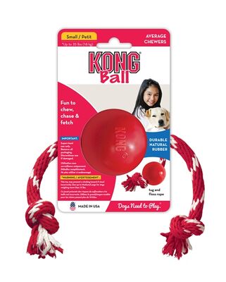 Kong İpli Kauçuk Top Köpek Oyuncağı Small 6,5 Cm