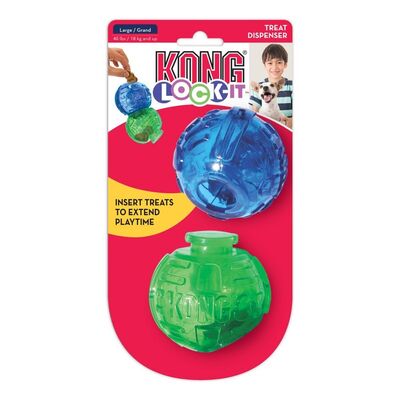 Kong Top Lock-It Ödül Köpek Oyuncağı 2'li 14 Cm