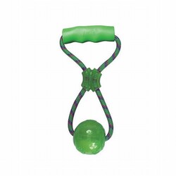 Kong - Kong Plastik Tutamaçlı Sesli Top Köpek Oyuncağı Medium 27 Cm 