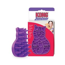Kong - Kong ZoomGroom Kauçuk Kedi Tarağı Mor 11 Cm