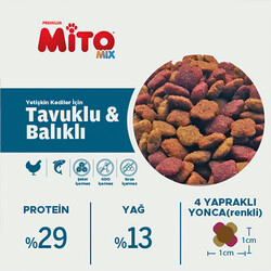 La Mito Mix Tavuklu ve Balıklı Yetişkin Kedi Maması 15 Kg - Thumbnail
