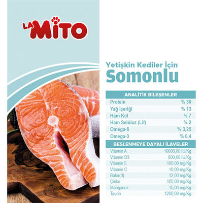 La Mito Somonlu Yetişkin Kedi Maması 15 kg 
