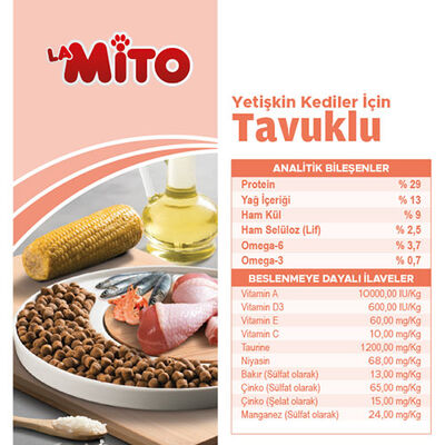 La Mito Tavuklu Yetişkin Kedi Maması 1 Kg 