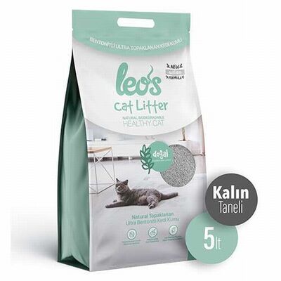 Leos Cat Litter Doğal Bentonit Kalın Taneli Kedi Kumu 2x5 Lt 