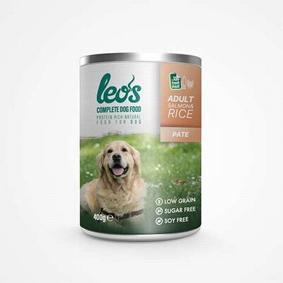 Leos Somonlu ve Pirinçli Pate Yetişkin Köpek Konservesi 400 Gr  Leos Somonlu ve Pirinçli Pate Yetişkin Köpek Konservesi 400 Gr