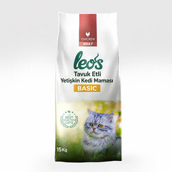 Leos Tavuk Etli Yetişkin Kedi Maması Basic 15 Kg - Thumbnail