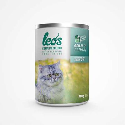 Leos Ton Balıklı Parça Etli Soslu Yetişkin Kedi Konservesi 24 Adet 400 Gr 