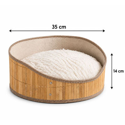 Lepus Bambu Küçük Irk Köpek ve Kedi Yatağı 35x14 Cm 