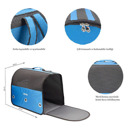 Lepus Cool Backpack Kedi ve Köpek Taşıma Çantası Gri 32x26x43 Cm 
