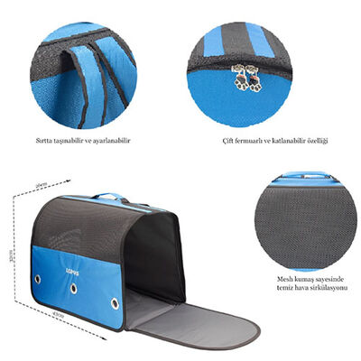 Lepus Cool Backpack Kedi ve Köpek Taşıma Çantası Kırmızı 32x26x43 Cm 