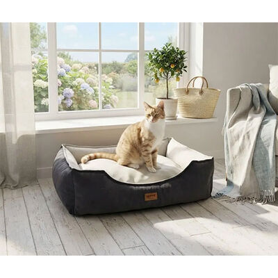 Lepus Dolce Premium Kedi ve Köpek Yatağı Gri Small 