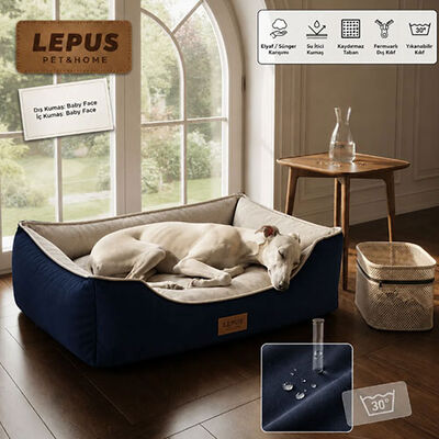 Lepus Dolce Premium Kedi ve Köpek Yatağı Mavi Medium 