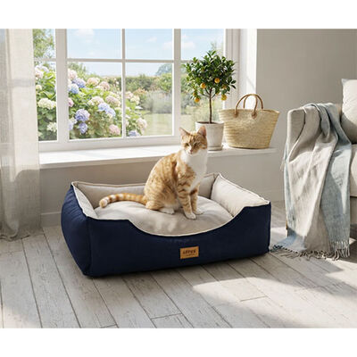Lepus Dolce Premium Kedi ve Köpek Yatağı Mavi Small 