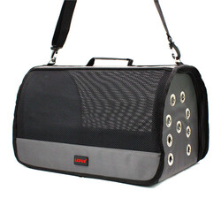 Lepus - Lepus Kedi Köpek Çantası Mesh Bag Gri 28x45x28 Cm 